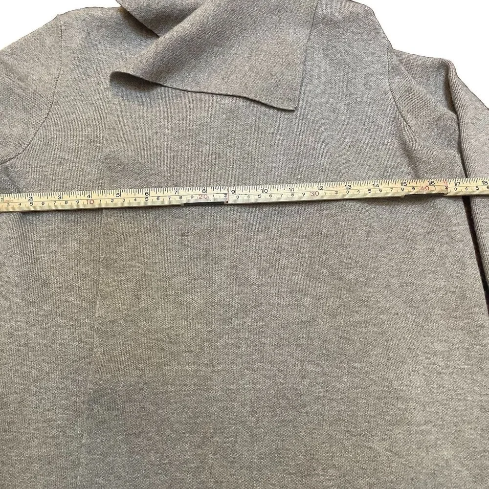 Rachel Zoe Wrap Sweater Jacket S Taupe Asymmetric Drape Cozy Luxury Duster Coat